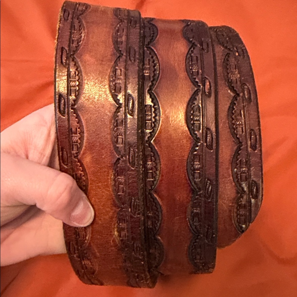 Pendleton Round Up Vintage 1985 Solid Brass Belt … - image 3